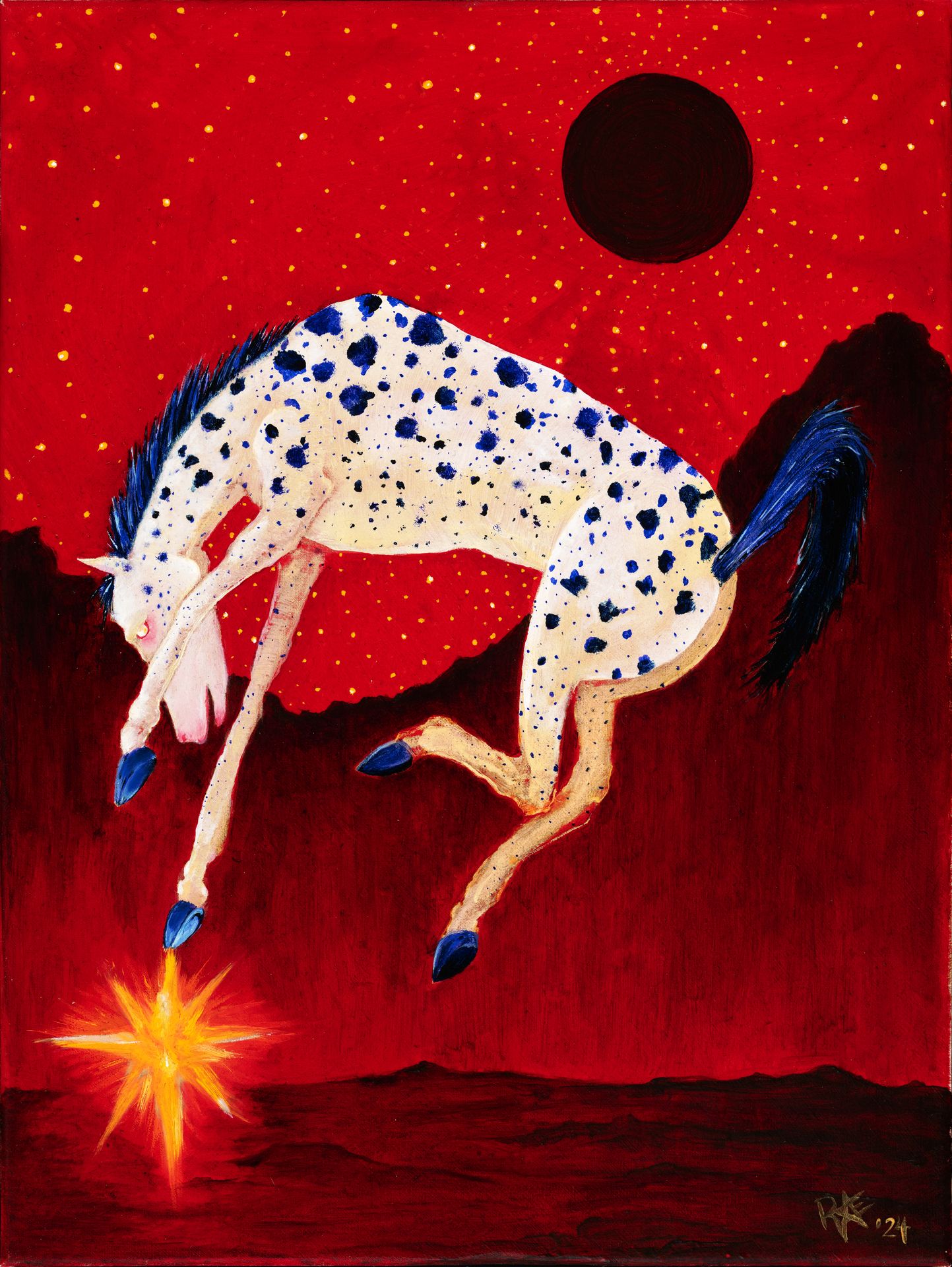Lunar Antidotes — Spotted Horse Under Eclipse