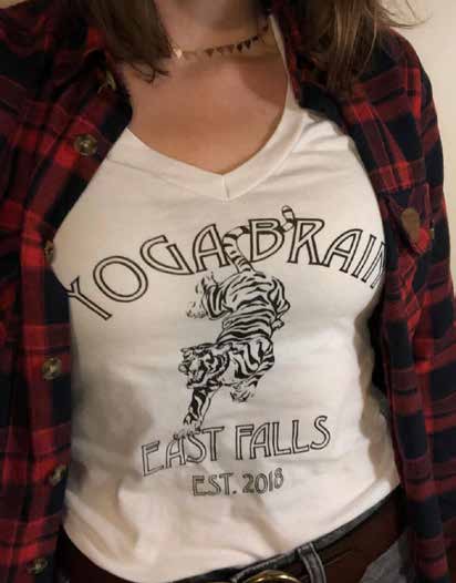 Yoga Brain Tiger T-shirt — Finished Print